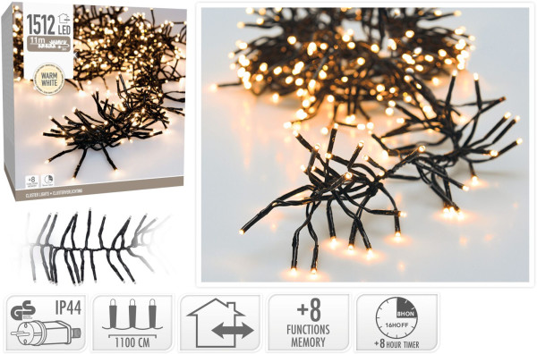 Lichterkette BLACK CLUSTER LED