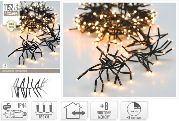 Lichterkette BLACK CLUSTER LED