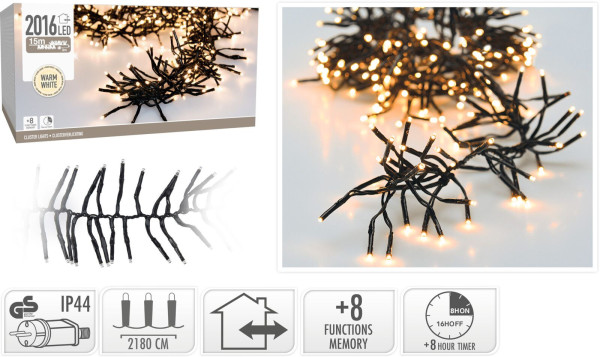 Lichterkette BLACK CLUSTER LED