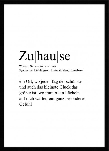 Gerahmtes-Bild ZUHAUSE